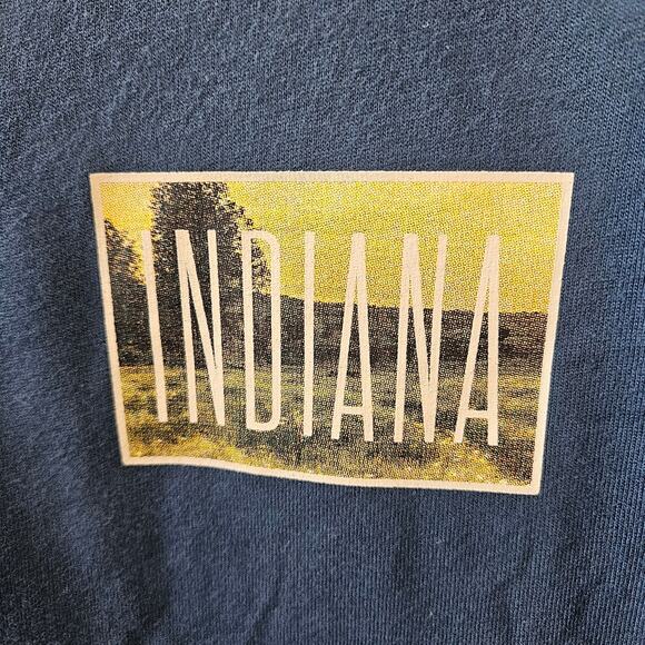 State Of Mine Indiana Long Sleeve Tee Blue Size Large - Picture 4 of 8